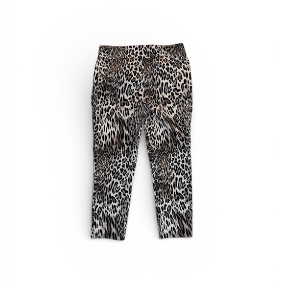 Chicos Perfect Stretch Pants 12 Leopard Print Ankle Slim Women - Picture 3 of 8